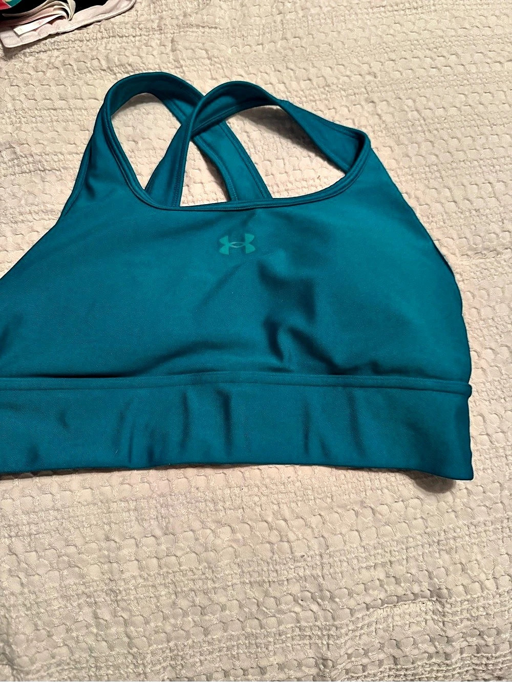Under Armour Crossback Mid Sports Bra in Blue